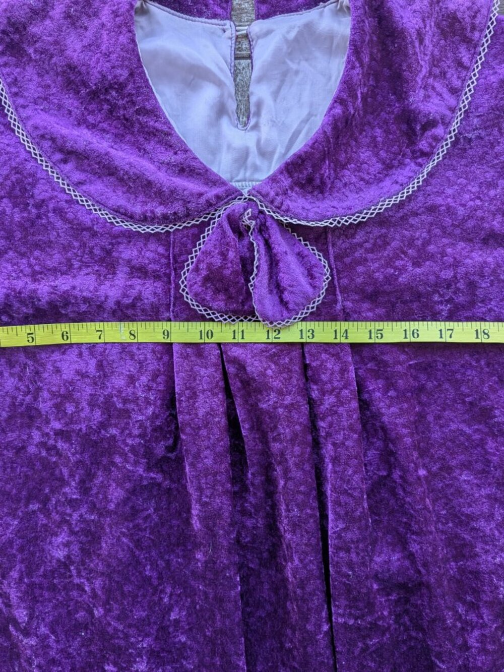 💜Vintage Purple Velvet Painters Smock Costume - Picture 9 of 12